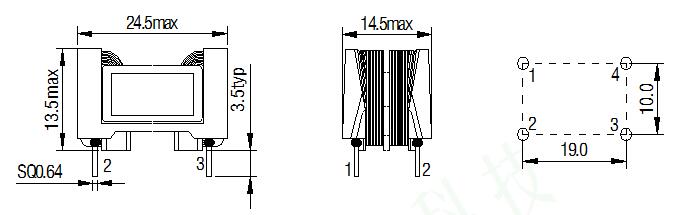 Common mode choke for EMя Filter