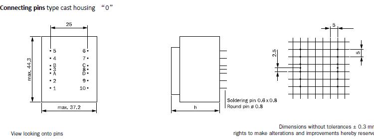 EI42 Encapsulated Transformers with Square Base