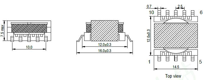 ER14.5 SMD surface mount transformer factory