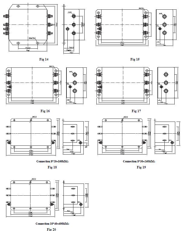 Customized three phase three line output filter