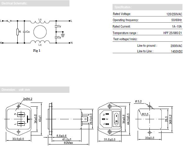 Hot selling IEC power EMI filters