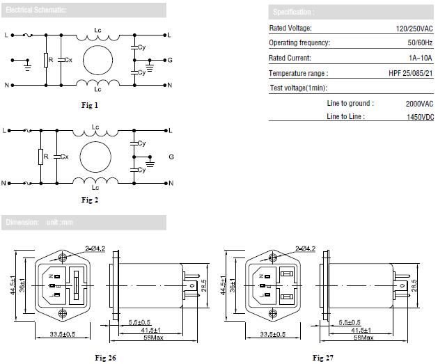 MCTAIE3-IEC Filter With Fuse Holder