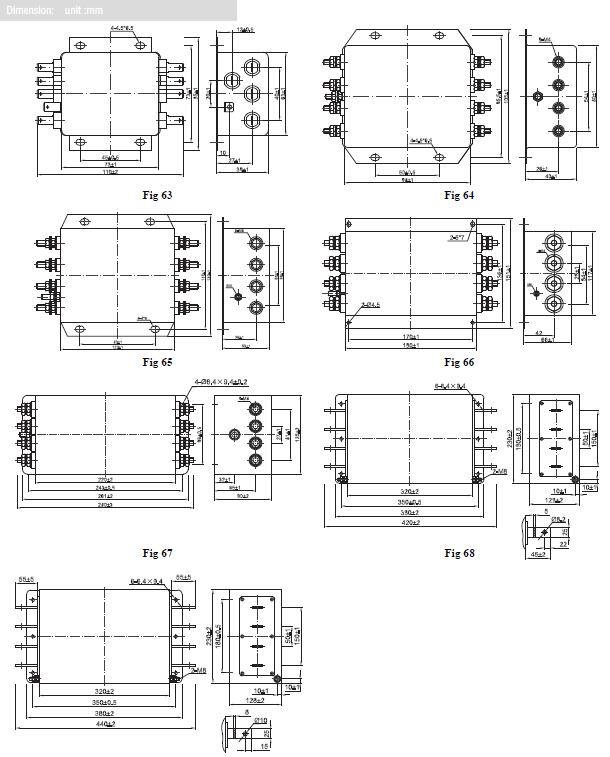 Three phase four line low pass EMI filter