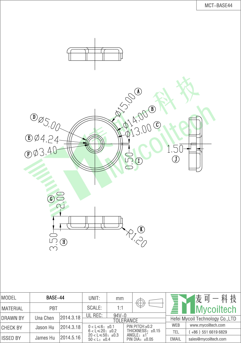 SMD inductor base