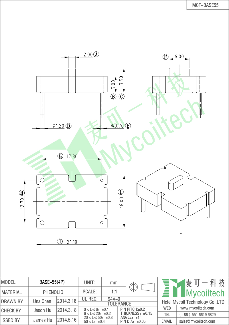 Magnetic core filter base