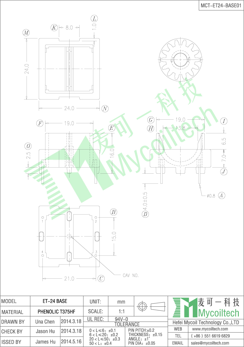 Customized Et series filter 