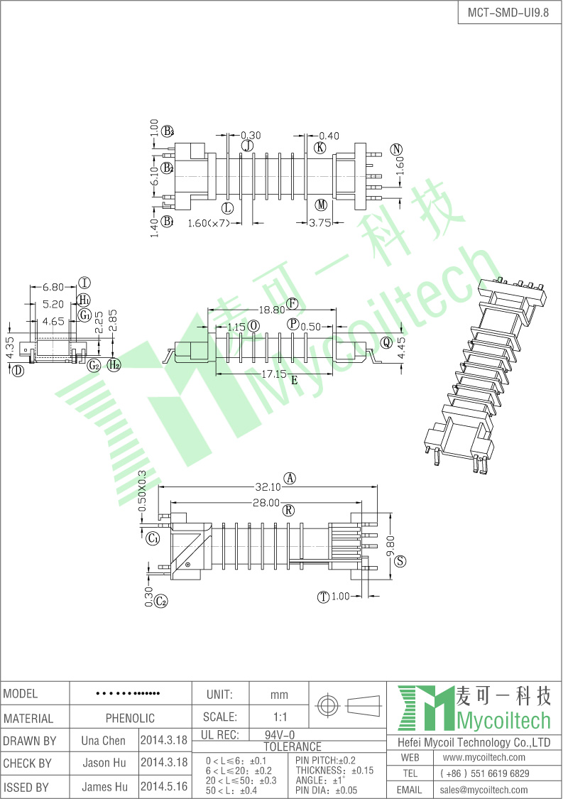 UI transformer bobbin manufacturer