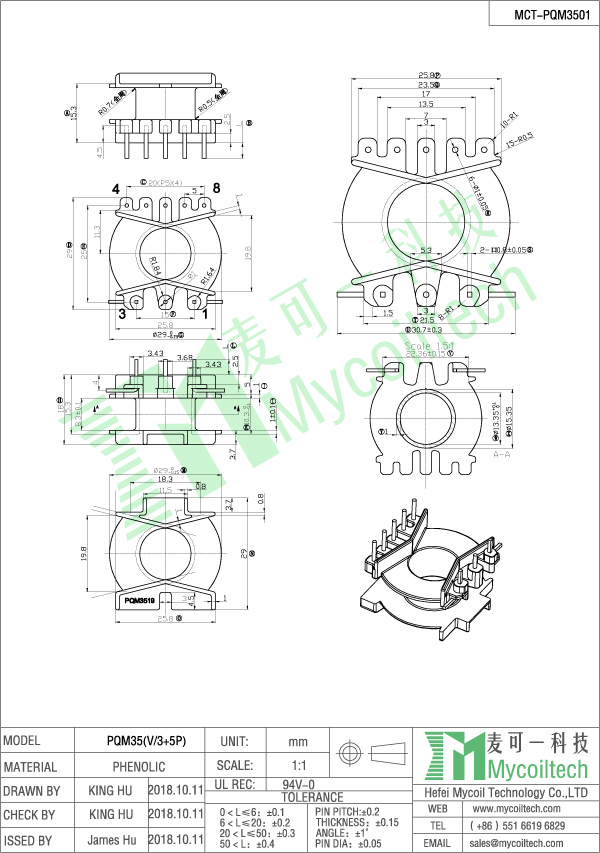 PQM35 transformer bobbin factory