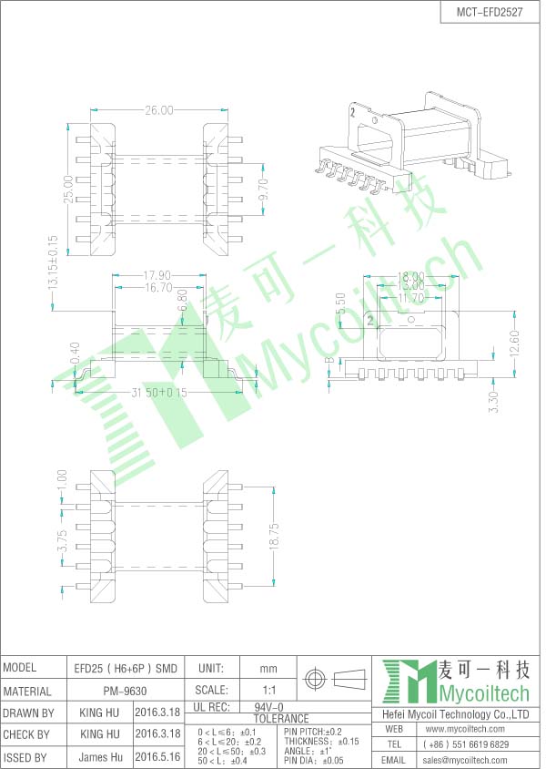 high voltage transformer bobbin