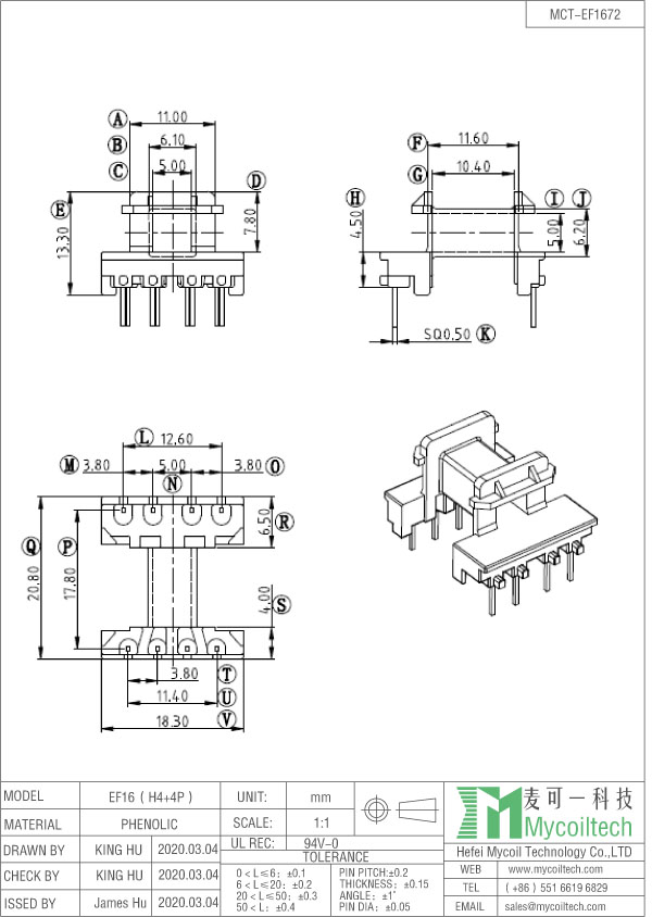 EF16 coil former factory