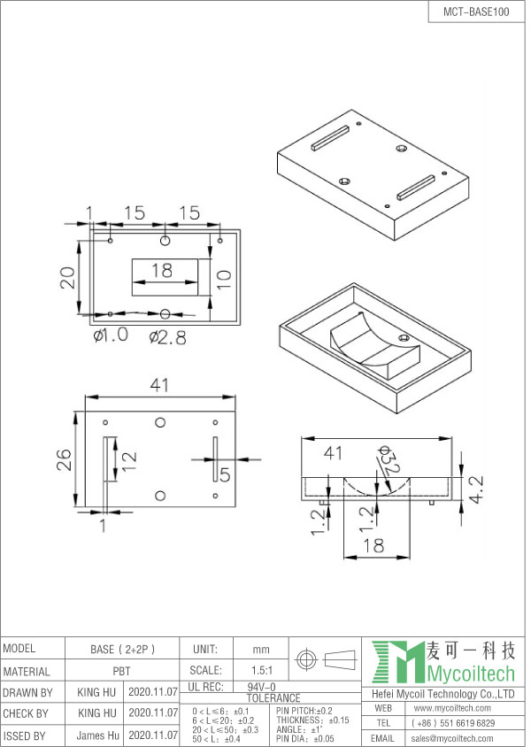 Toroidal inductor base