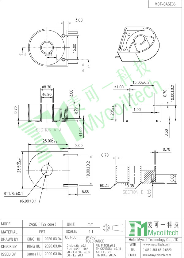 Electronic transformer case 