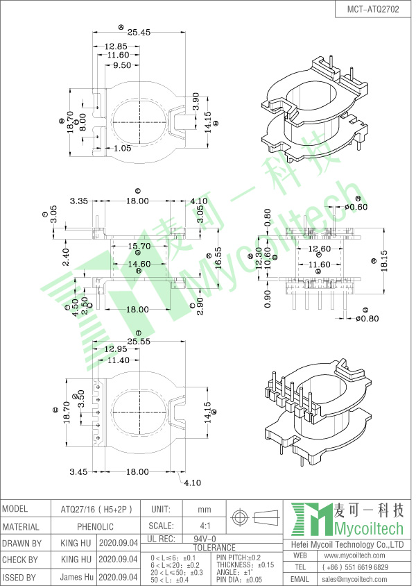 Transformador vertical ATQ27