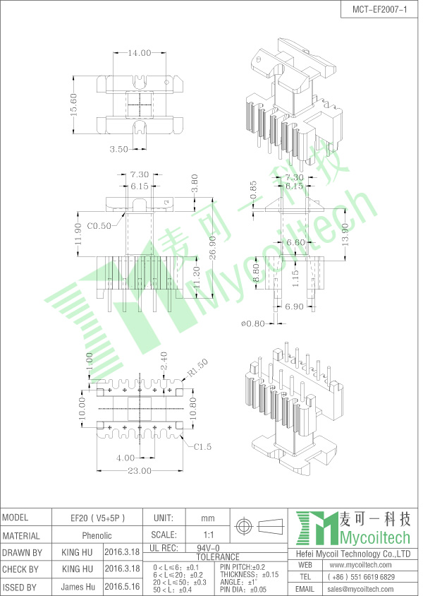 EF20 current transformer frame