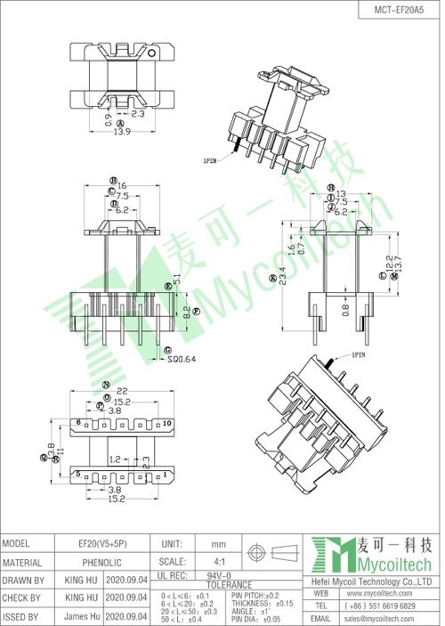 Switch transformer bobbin