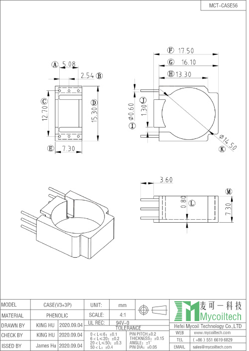 Electronic transformer bobbin