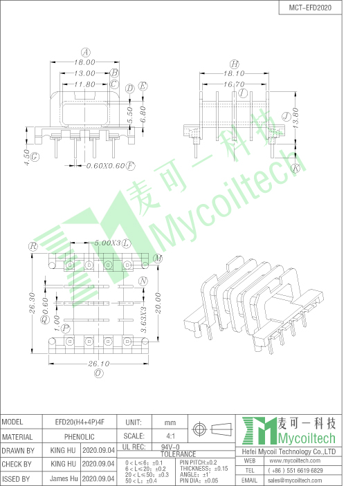 Drive transformer bobbin