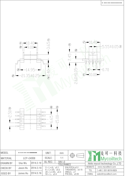 LED light transformer bobbin