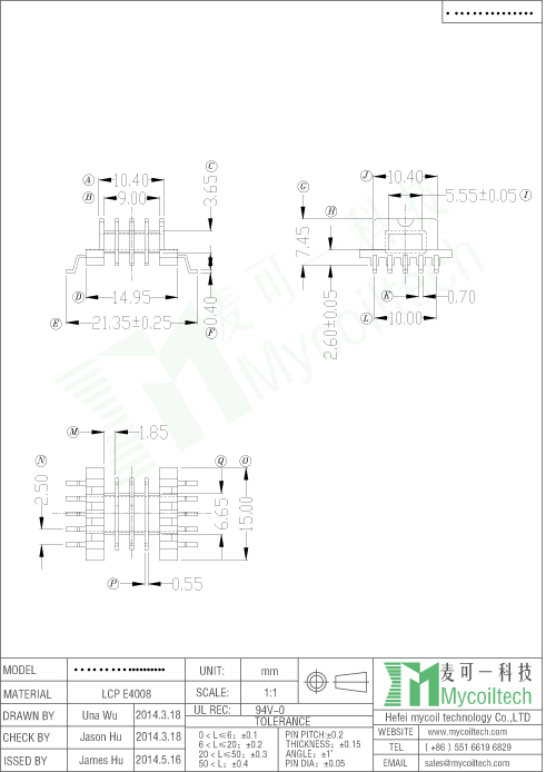 Electronic transformer bobbin accessories