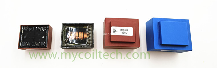 Electronic transformer encapsulated case