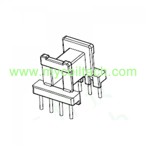 EE10 Horizontal Air Core Bobbin, Pin4+4