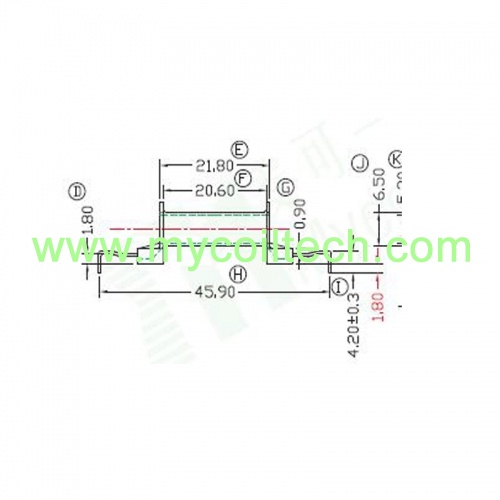  Horizontal EFD30 Transformer Bobbin with 6+6 Pins Bobbin