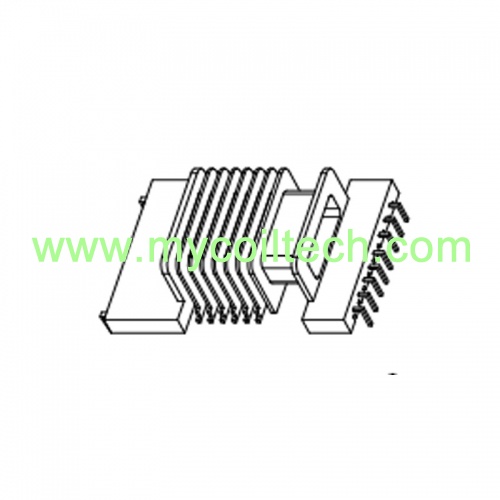 Eight Slots Transformer Bobbin EFD30 2+6 Pins Horizontal Bobbin