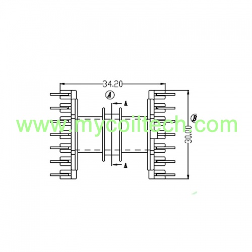 14 Pins Horizontal EF35 Electronic Transformer Bobbin