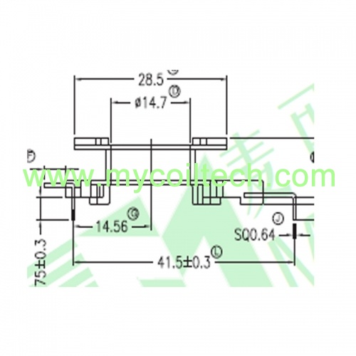 PQ38 Electronic Transformer Bobbin for Ferrite Core