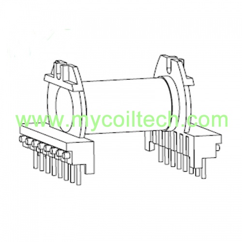 8+8 Pins ER40 Horizontal High Frequency Transformer Bobbin