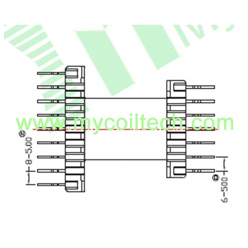 16 Pins Transformer Bobbin EFD40 Coil Former