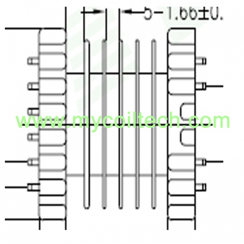 EPC19 Transformer Bobbin 6+6 Pins Horizontal Coil Bobbin