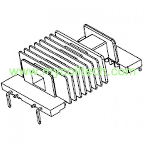 Nine Slots Transformer Bobbin EE19 2+7 Pin Horizontal Bobbin