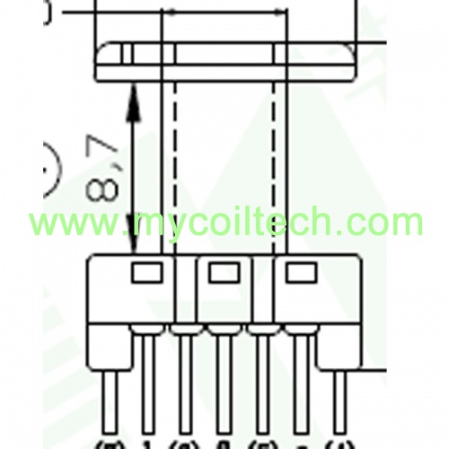 7 Pin Transformer bobbin EE19 4+3 pin Coil Former