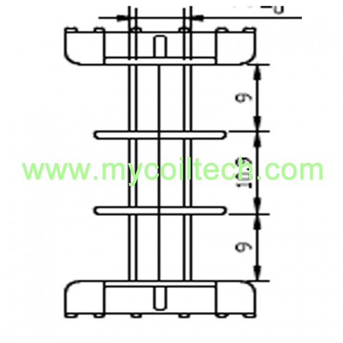 4+4 Pin EE19 Horizontal Bobbin for Ferrite Core