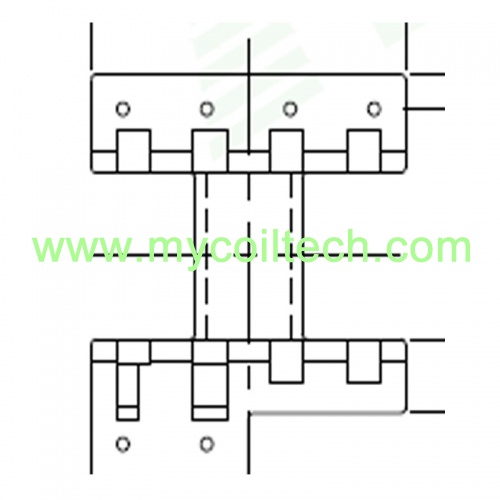 Horizontal EE19 Transformer Bobbin Fore Ferrite Core