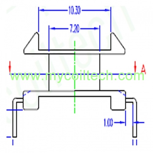 Vertical EDR20 Electronic Transformer Bobbin 5+5 Pin