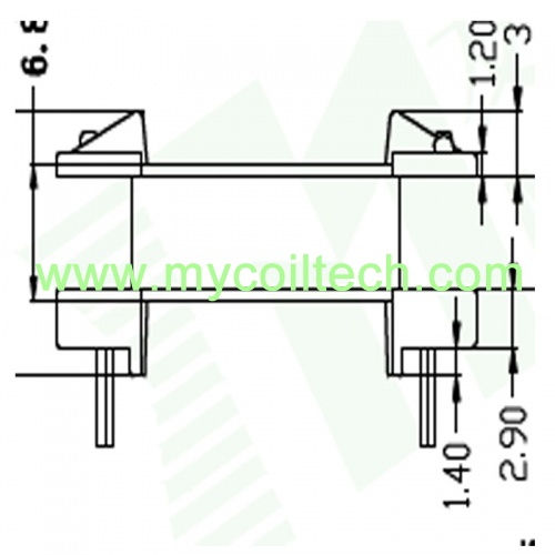 ED25.8 4+4 Pin Vertical Transformer Bobbin