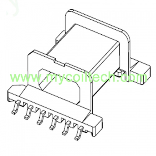 6+6 Pins Horizontal EFD25 Transformer SMD Bobbin