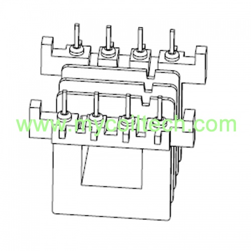 4+4 Pin EVD25 Four Slots Electronic Transformer Bobbin