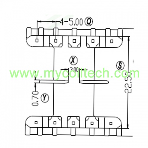 10 Pin EVD25 Transformer Bobbin Two Slots Bobbin