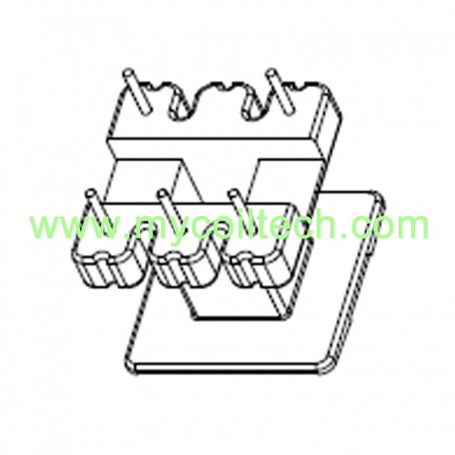 3+2pin vertical EE25 ferrite core bobbin