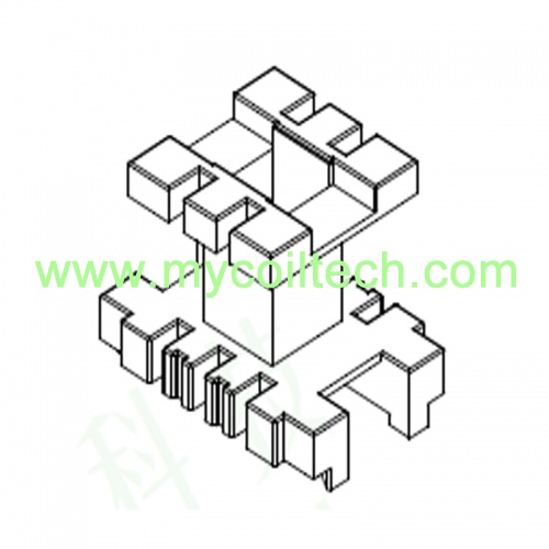 3+2pin vertical EE25 ferrite core bobbin