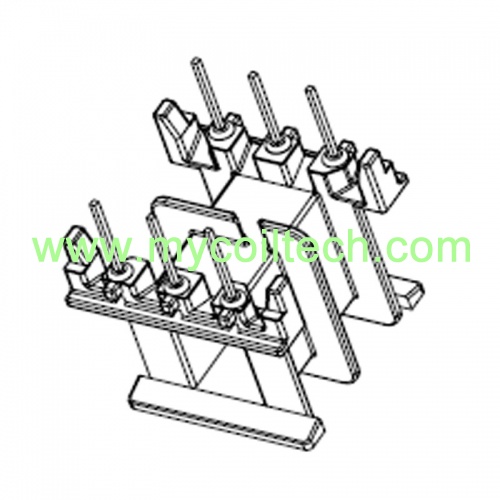 3+3 Pins Ferrite Core Bobbin EF20