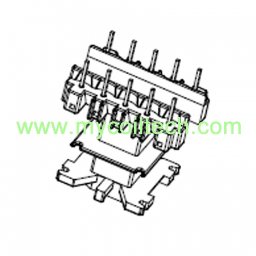 Double Slots EF25 Ferrite Core Bobbin