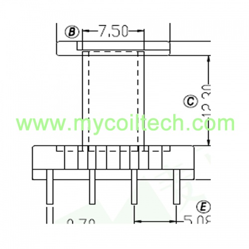 4+4 Pins EF20 Coil Bobbin