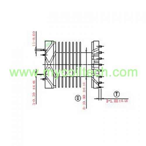 Horizontal EFD20 2+7 Pins Bobbin