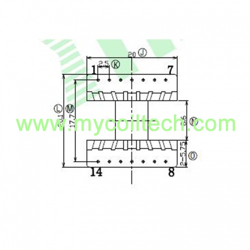 EE19 single slot bobbin