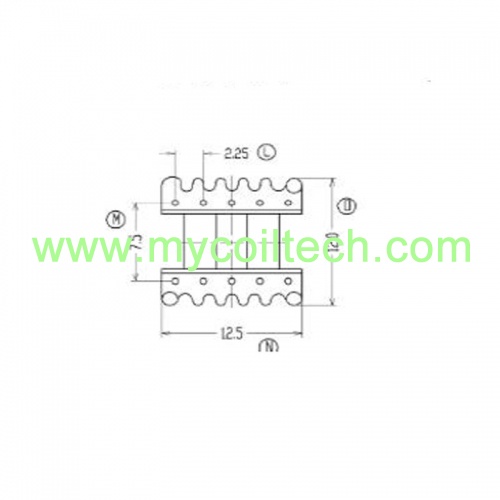 5+5 pin EE13 bobbin
