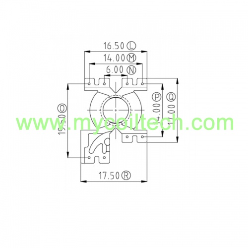 PQ16 single slot transformer frame